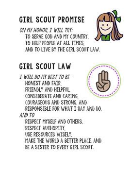 Girl Scout Law Printable HD Images Free Download – Girl Scout Promise ...