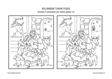 Mewarnai Gambar Kelahiran Yesus