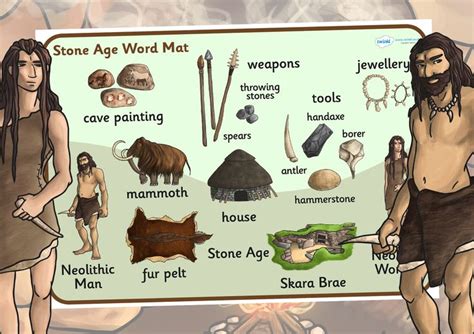 KS2 The Stone Age- Stone Age Word Mat | Stone age ks2, Stone age, Stone age art