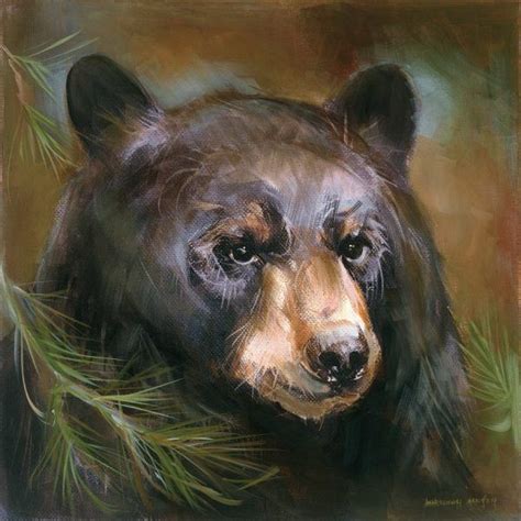 Bear 3 | Bear paintings, Black bears art, Bear wall art