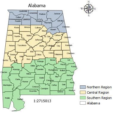 Map indicating the twelve counties which make-up Alabama's Black Belt. | Download Scientific Diagram