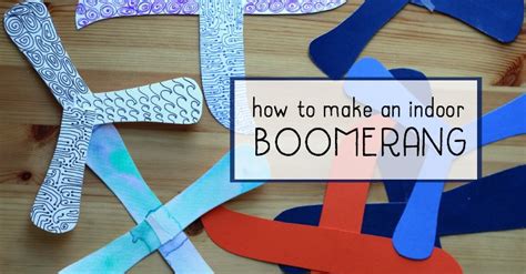 How to Make a Paper Indoor Boomerang - STEAM Project for Kids!