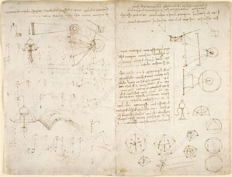 Notes by Leonardo da Vinci, Codex Arundel - Stock Image - C017/0638 - Science Photo Library