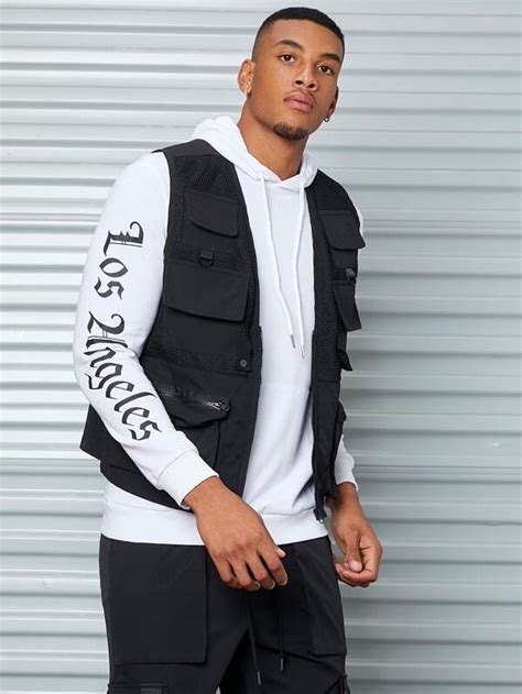 Manfinity EMRG Men Zipper Pocket Vest Jacket | SHEIN USA