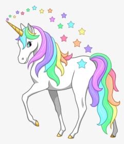 Unicorn Running On Rainbow, HD Png Download , Transparent Png Image - PNGitem