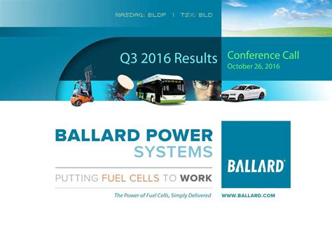 Ballard Power Systems, Inc. 2016 Q3 - Results - Earnings Call Slides (NASDAQ:BLDP) | Seeking Alpha