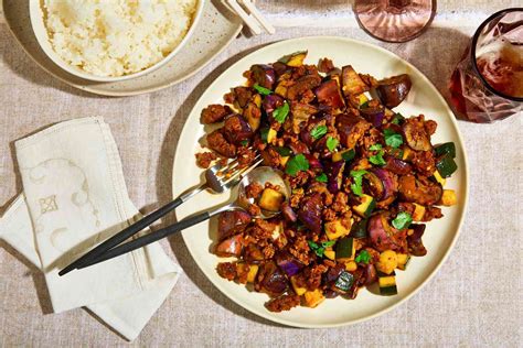 Spicy Eggplant and Zucchini Stir-Fry with Plant-Based Meat Recipe