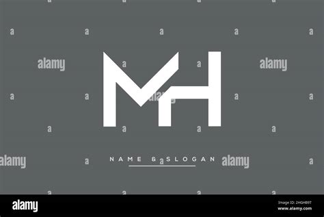 Modern abstract letter MH, HM logo design. Minimal MH, HM initial based icon vector Stock Vector ...