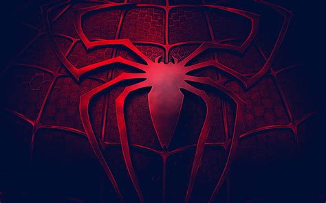 Spider-Man, logo, 3d, art, darkness, HD wallpaper | Peakpx