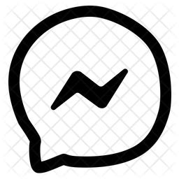 Messenger Logo Icon - Download in Line Style