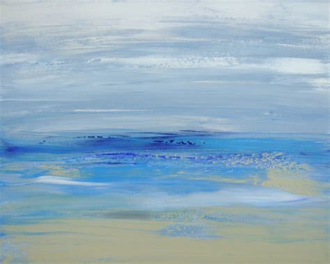 Abstract Seascape acrylic painting on by SallyKellyPaintings