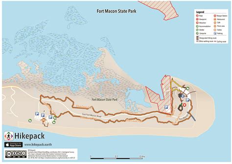 Fort Macon State Park | Hikepack: Clever Hiking Maps