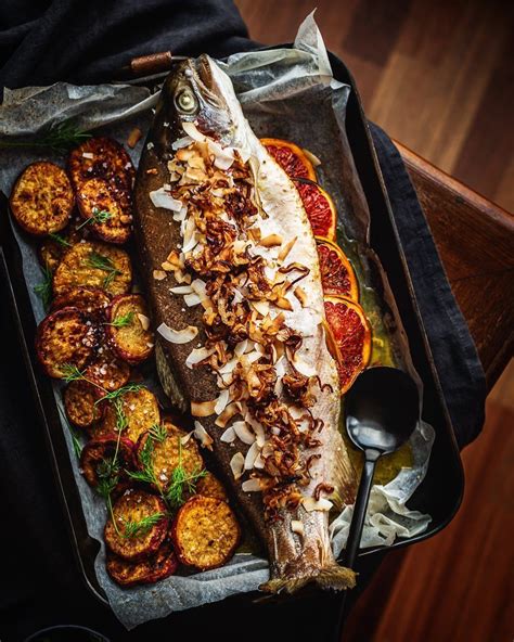 Baked Rainbow Trout with Lemongrass and Dill Butter