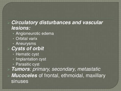 Causes of proptosis