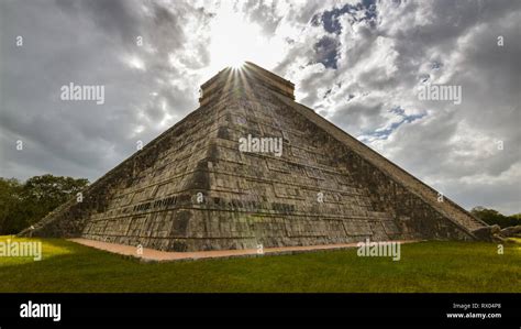 Temple of Kukulkan at the Chichen Itza archaeological site in Yucatan ...