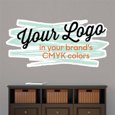 Full Color Custom Logo Printed Wall Decal Large Format | Etsy