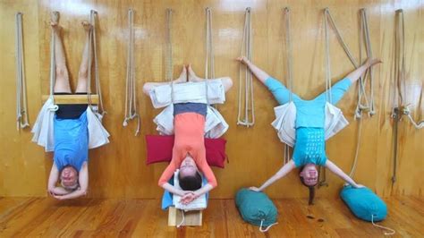 Rope Sirsasana variations Yoga Rope, Iyengar Yoga, Inversions, Studio, Wall, Studios, Walls