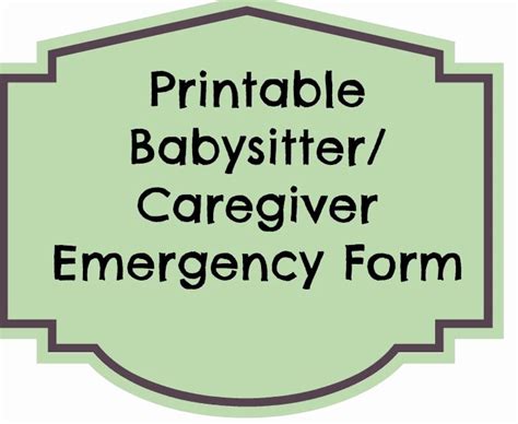 50 Emergency Contact List For Babysitters Ufreeonline Template - Bank2home.com