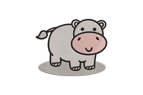 Cute Hippo Animal Cartoon · Creative Fabrica