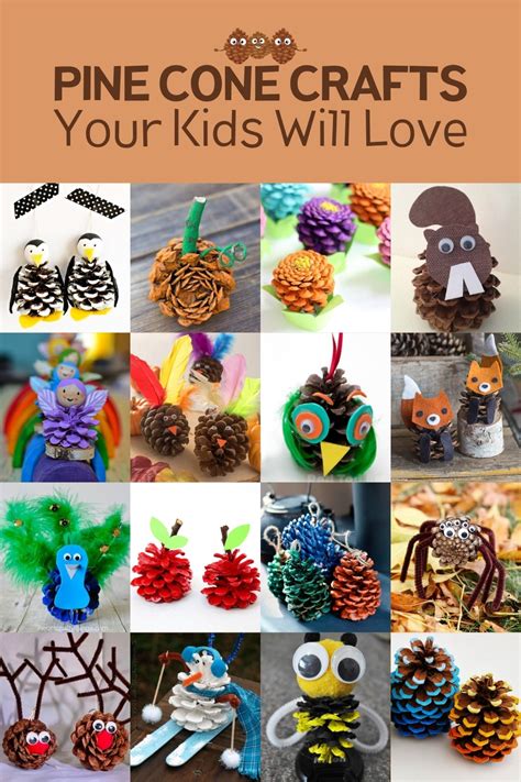 Pine Cone Crafts for Kids: 25 of the Cutest Ideas - DIY Candy