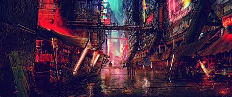 2560x1080 Resolution Sci FI Cyberpunk CIty 2560x1080 Resolution Wallpaper - Wallpapers Den