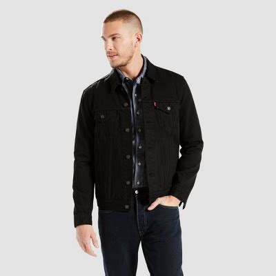 Levi's® Men's Long Sleeve Trucker Jacket - Black Denim S : Target