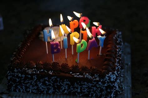 shallow, focus photography, happy birthday, cake, candle, celebration, birthday, decoration ...