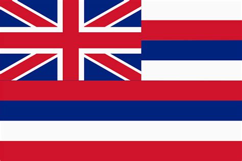 Flag Of Hawaii Official Colors Flat Vector Illustration Stock ...