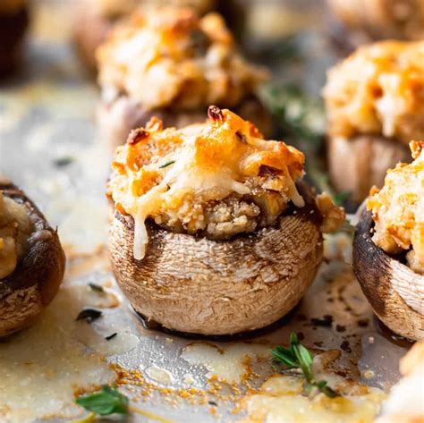 Cream Cheese Stuffed Mushrooms - The Cheese Knees