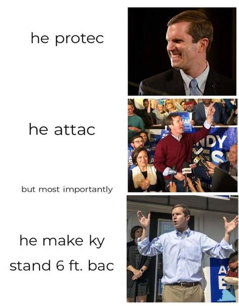 Andrew Beshear He Protec | Andrew "Andy" Beshear | Know Your Meme