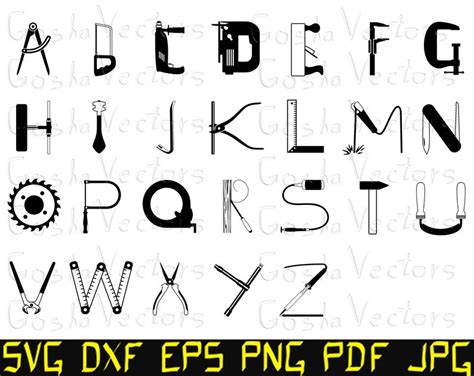 Tools Font Svg. Tools Alphabet Svg. Tool-font Svg. ABC Tools | Etsy Singapore