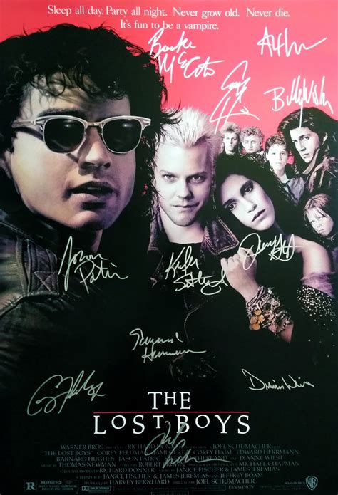 signed THE LOST BOYS Movie Poster by 11 members of the Cast