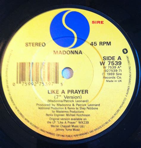 Madonna – Like A Prayer (1989, Vinyl) - Discogs