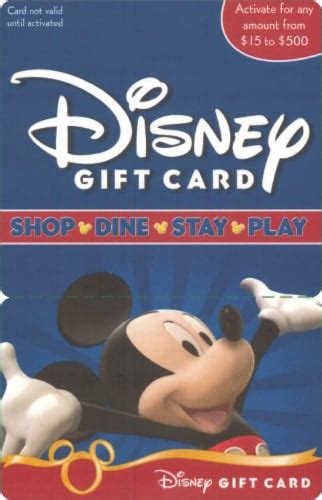 Disney $15-$500 Gift Card – Activate and add value after Pickup, $0.10 ...