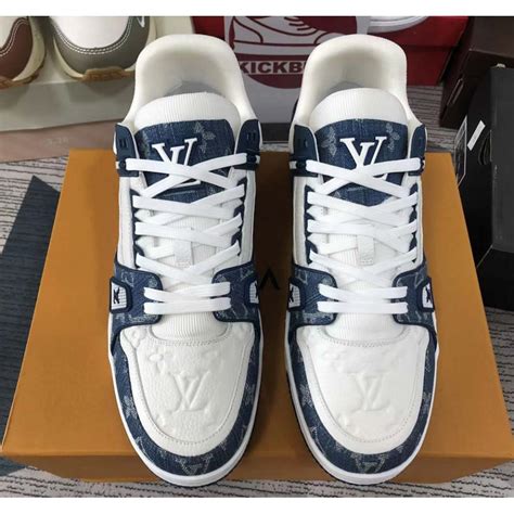 LOUIS VUITTON LV Trainer Sneaker white Blue