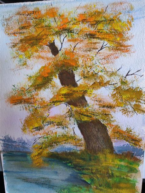 Fall Tree - Watercolor and ink, in Available, Landscapes