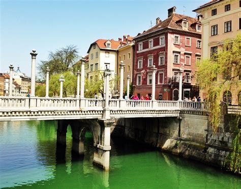 The Cobblers' Bridge or the Shoemakers' Bridge is a bridge crossing the river Ljubljanica in ...