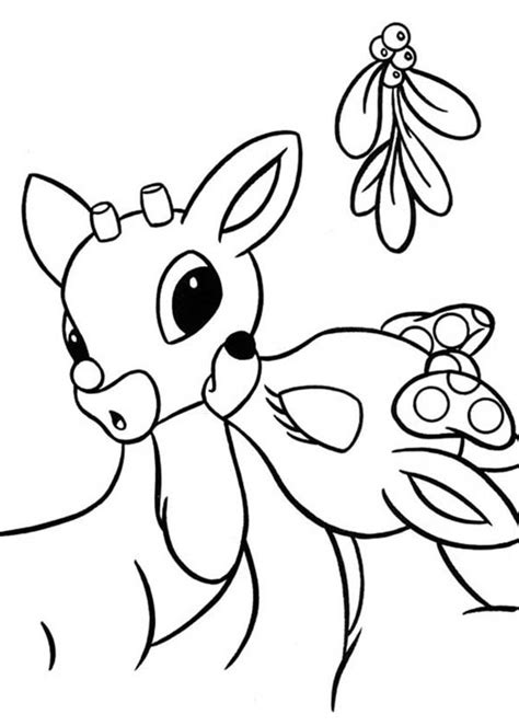 Rudolph reindeer coloring pages download and print for free