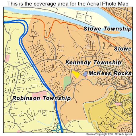 Aerial Photography Map of Kennedy Township, PA Pennsylvania