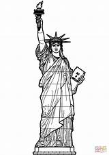 Statue Of Liberty Coloring Page Printable sketch template