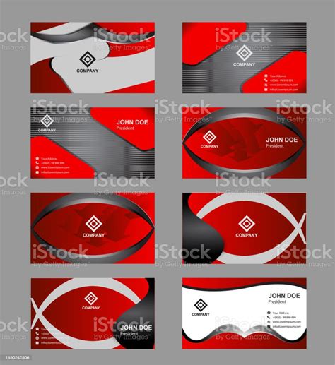 Abstract Business Card Design Templates Stock Illustration - Download Image Now - Corporate ...