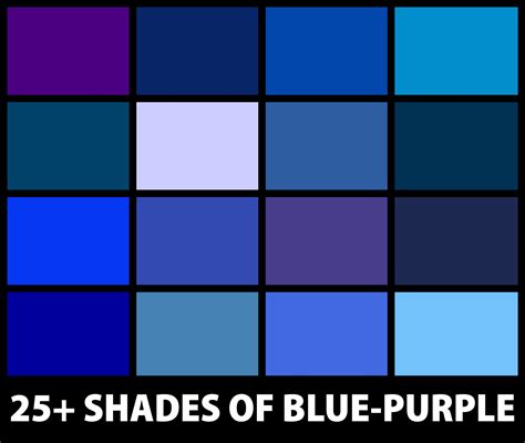 Shades of Blue-Purple Colors (Names, Hex, RGB, CMYK Codes ...