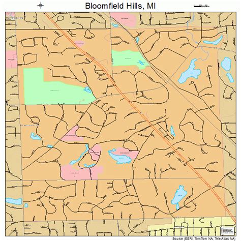 Bloomfield Hills Michigan Street Map 2609180