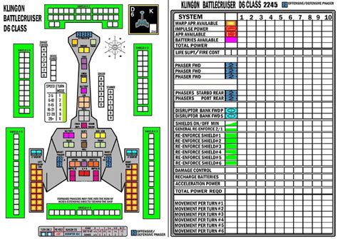 Star Fleet Battles Klingon D6 original game SSD by Radwulf59 on DeviantArt