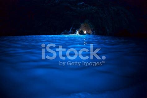 Rowing Boats Inside The Blue Grotto Capri Stock Photo | Royalty-Free ...