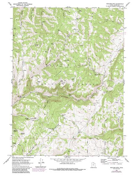 Boulder Mountain topographic map 1:24,000 scale, Utah