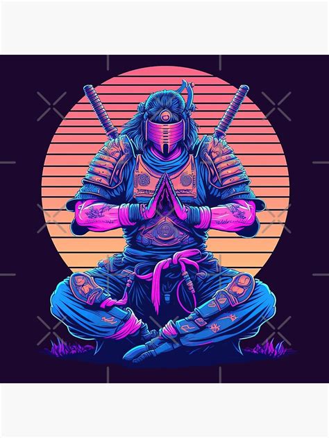 "Neon Cyberpunk Samurai " Poster for Sale by ChasmicArt | Redbubble