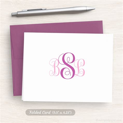 Personalized Monogram Stationery Classic Monogram - Etsy