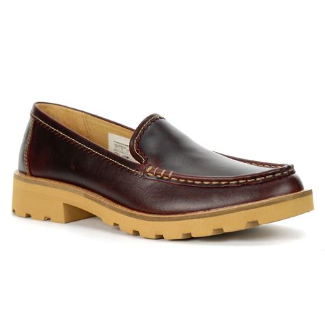 Sperry Top-Sider Women's Authentic Original Leather Lug Wine Loafer STS84399 - WOOKI.COM