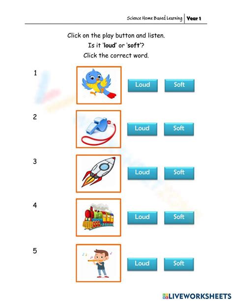 Free Printable Grade 2 Loud and Soft Sounds Worksheets